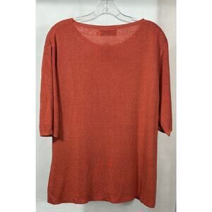 Dash Hemp Santa Cruz XL Burnt Orange Open Knit Hemp Blend Sweater Top